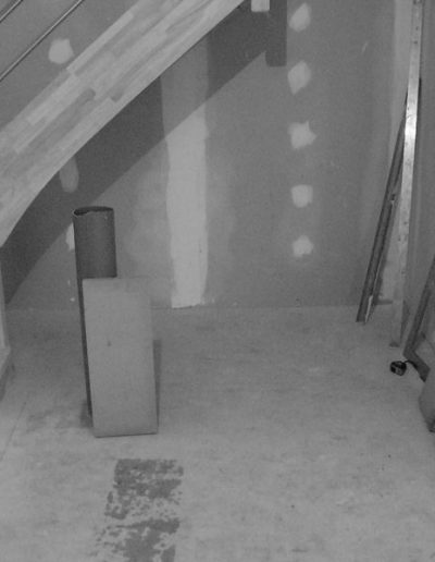 emplacement poele de masse arrivee chantier