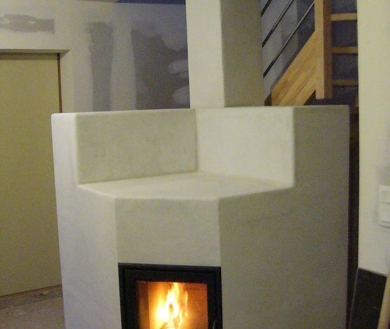 Chantier poêle de masse à Plouay