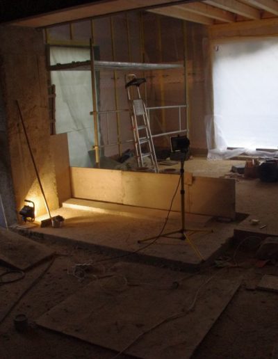 fondation beton milieu dalle chaux schiste