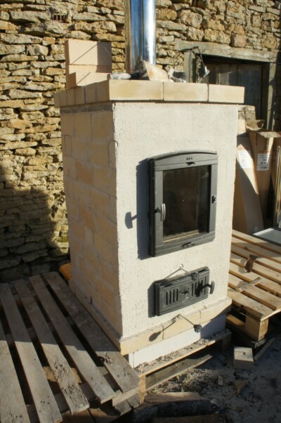 Chantier poêle de masse à Missery
