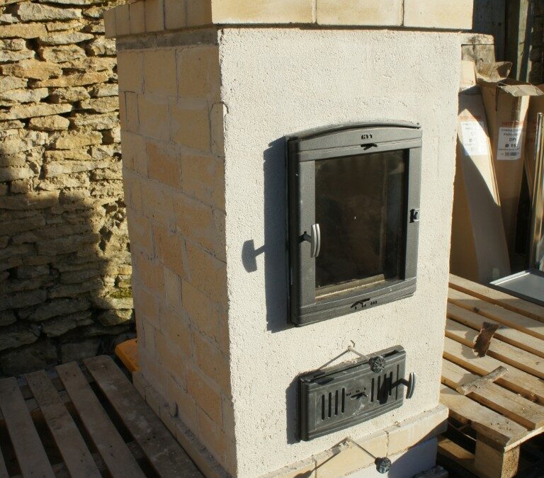 Chantier poêle de masse à Missery